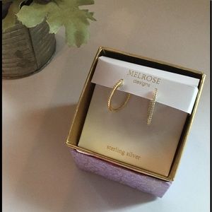 Melrose Design Sterling Silver Hoops